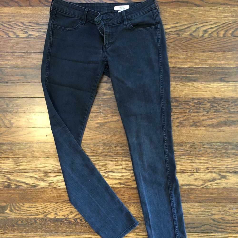 black &sqin stretchy low rise skinny jeans